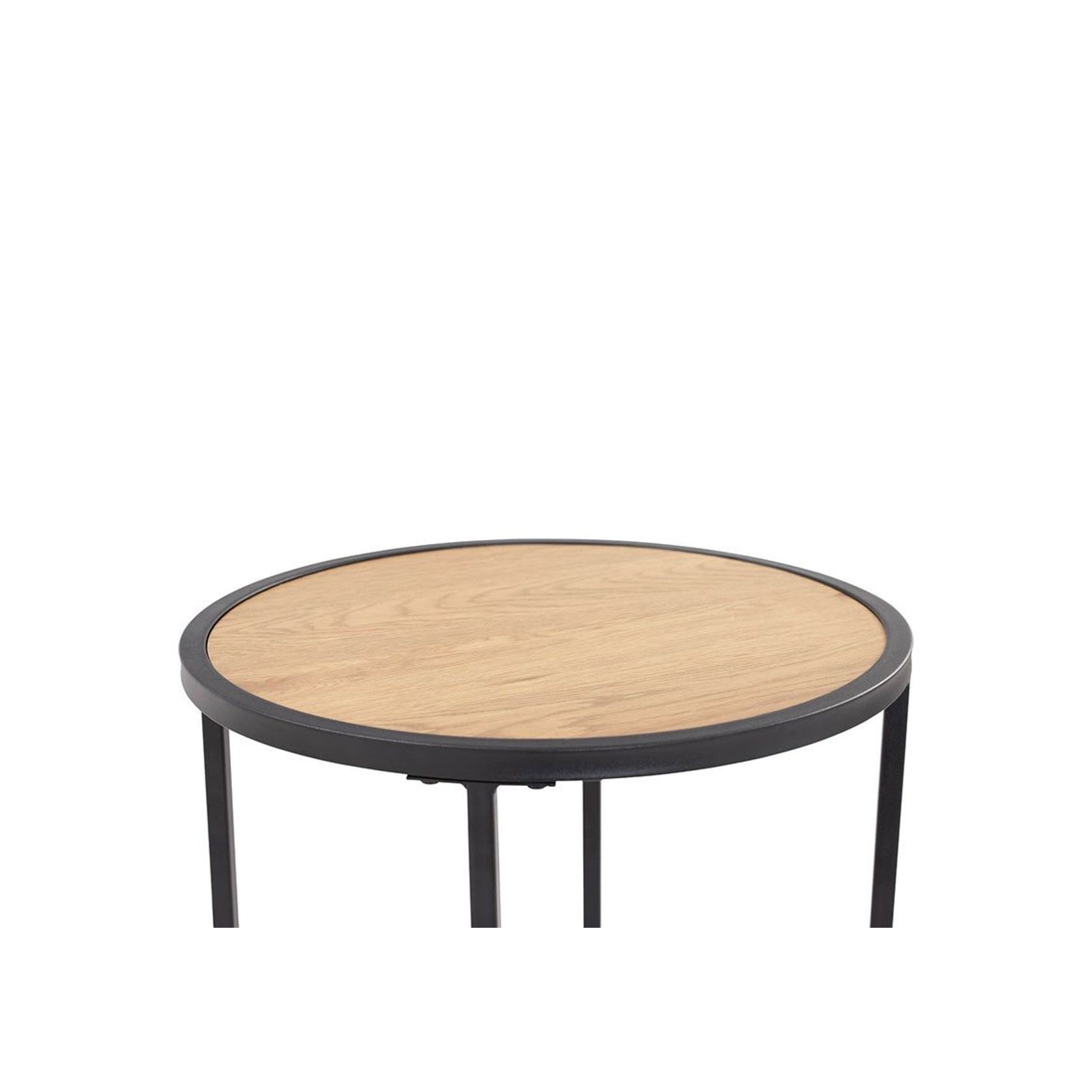 BRADFORD Side Table 40cm  - Natural & Black gallery detail image