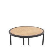 BRADFORD Side Table 40cm  - Natural & Black gallery detail image