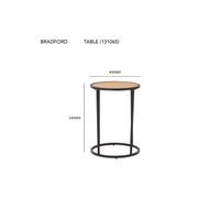 BRADFORD Side Table 40cm  - Natural & Black gallery detail image