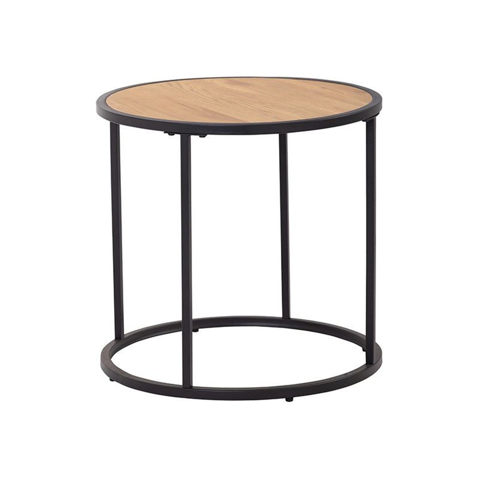 BRADFORD Side Table 45cm - Natural & Black gallery detail image