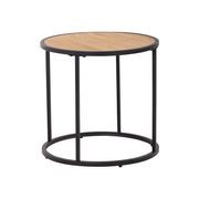 BRADFORD Side Table 45cm - Natural & Black gallery detail image