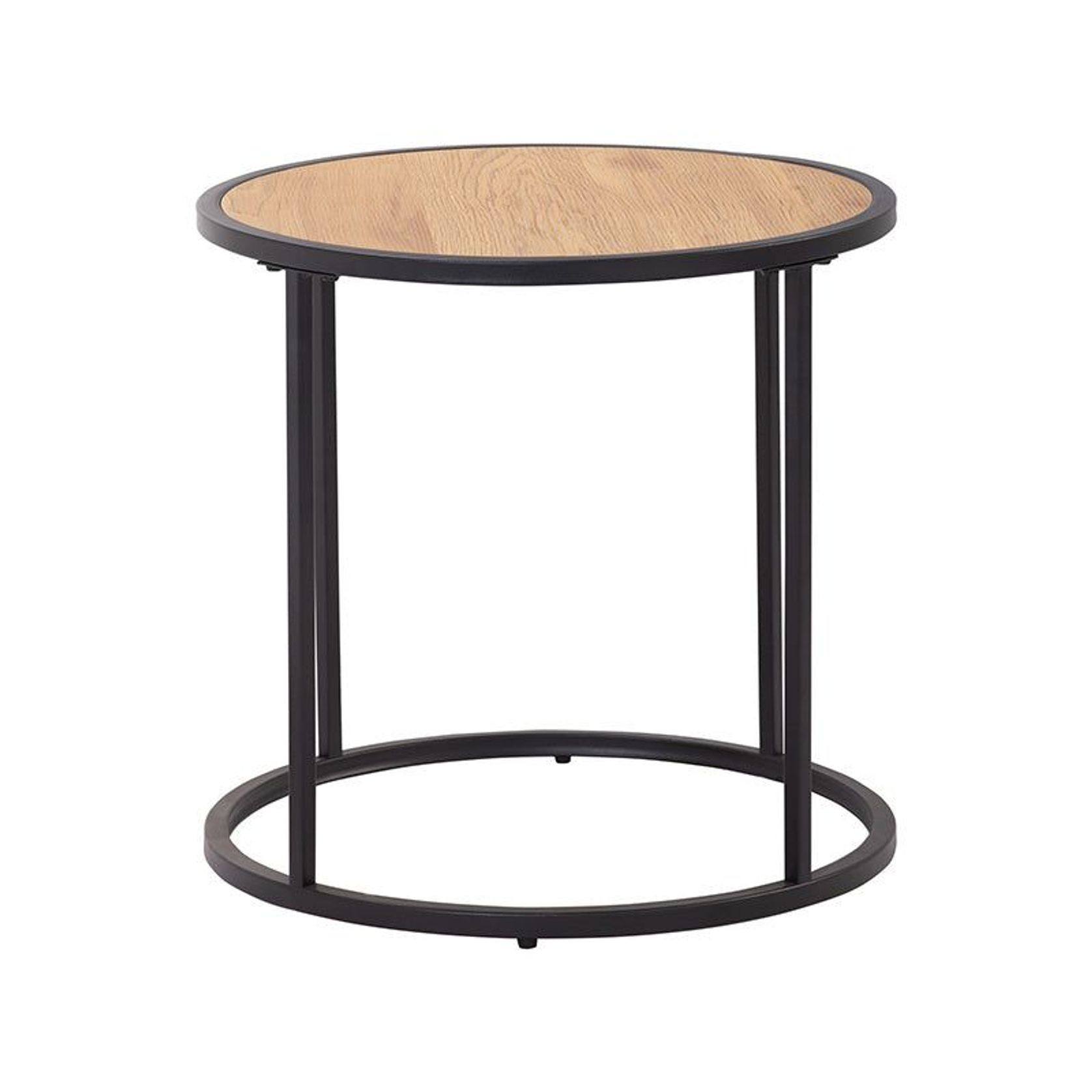 BRADFORD Side Table 45cm - Natural & Black gallery detail image