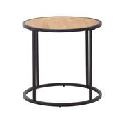 BRADFORD Side Table 45cm - Natural & Black gallery detail image