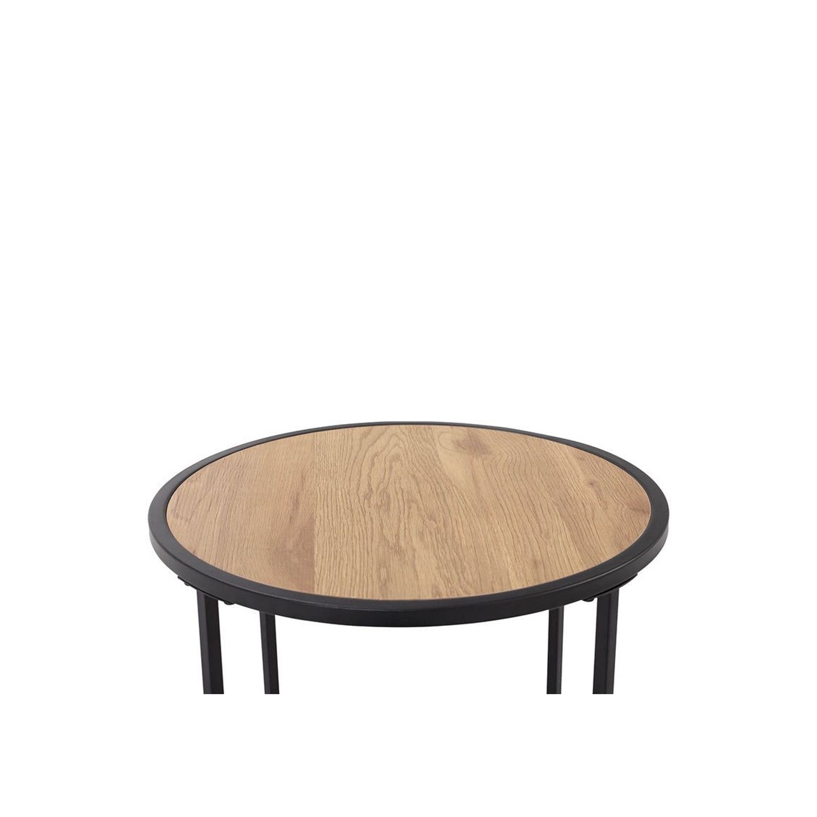 BRADFORD Side Table 45cm - Natural & Black gallery detail image