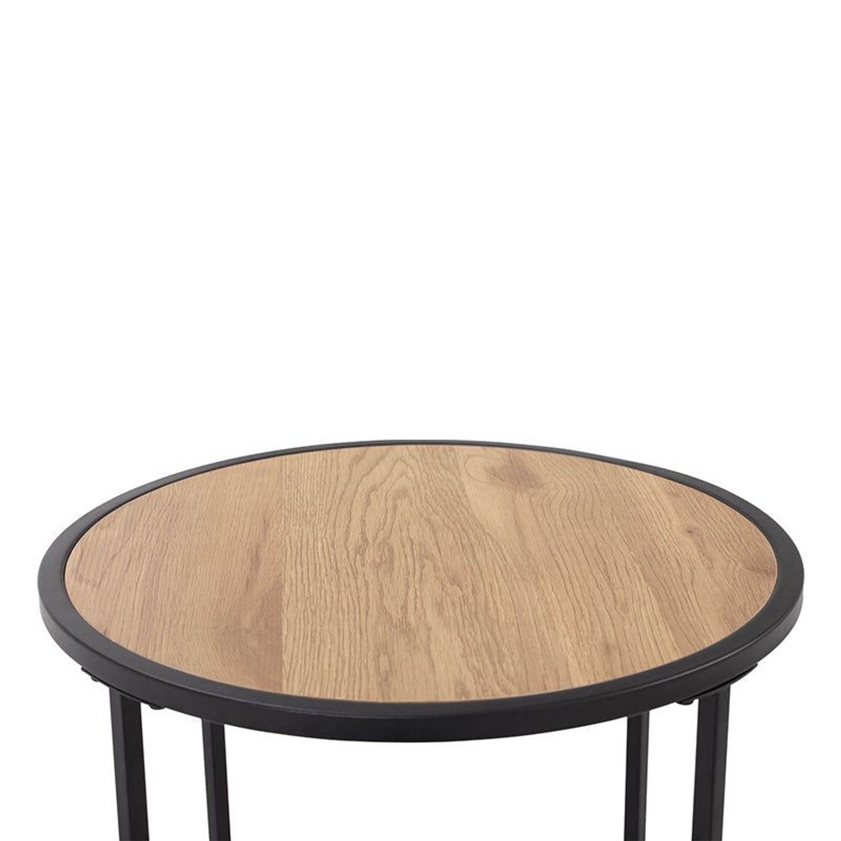 BRADFORD Side Table 45cm - Natural & Black gallery detail image