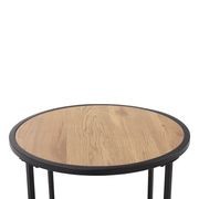 BRADFORD Side Table 45cm - Natural & Black gallery detail image