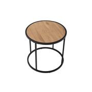 BRADFORD Side Table 45cm - Natural & Black gallery detail image