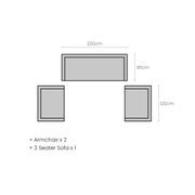 Ibis Outdoor Teak Left Arm Sofa gallery detail image