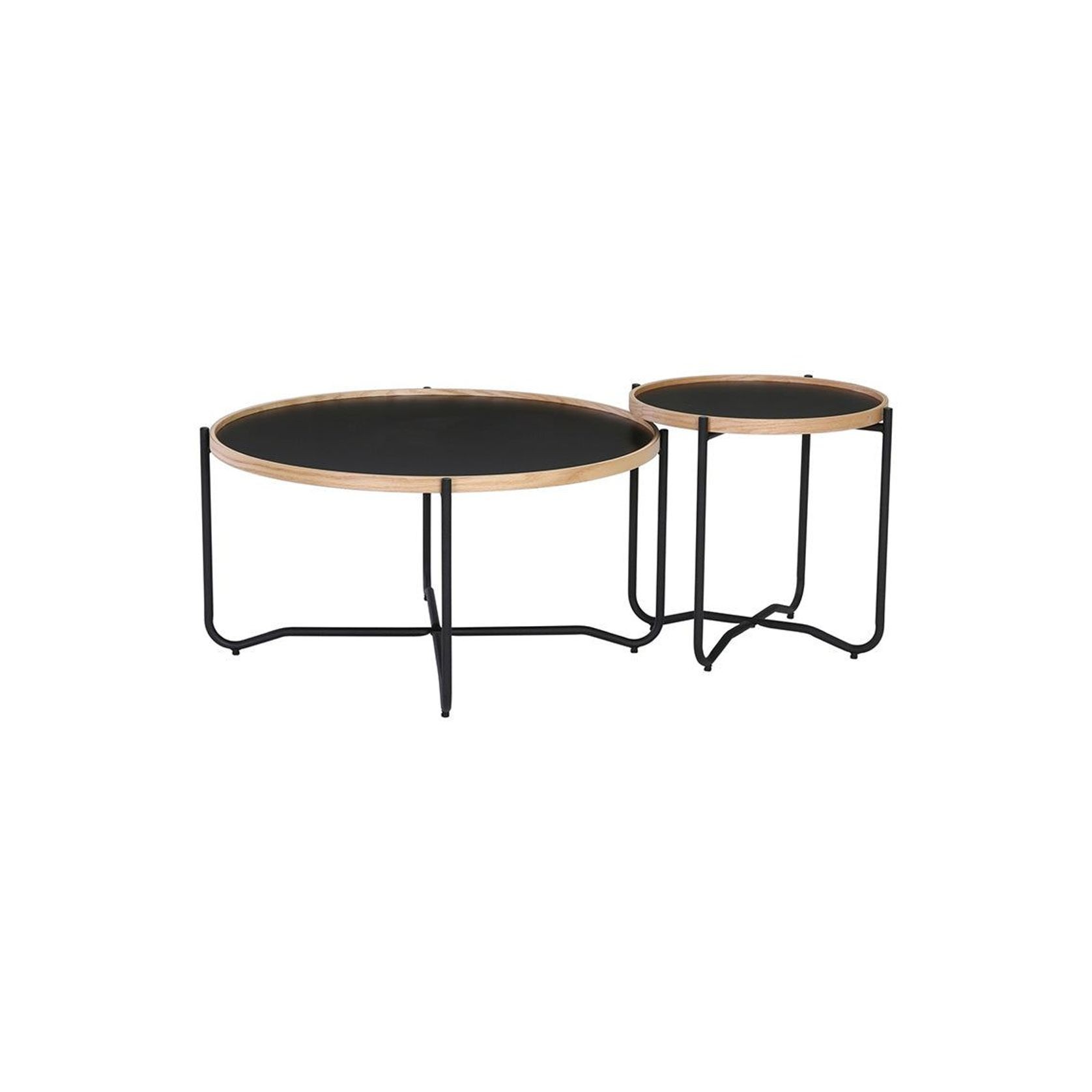 TANIX Side Table - Round - Black gallery detail image