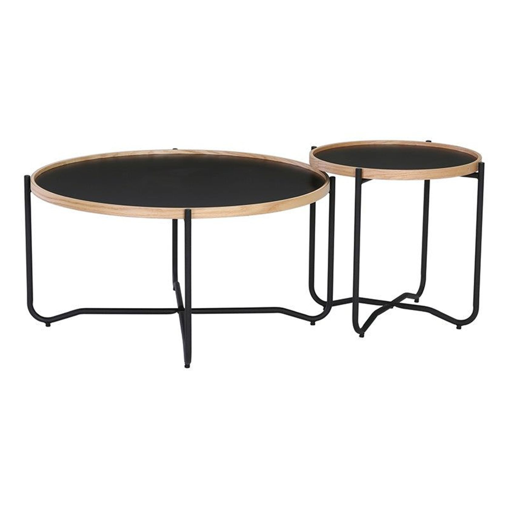 TANIX Side Table - Round - Black gallery detail image