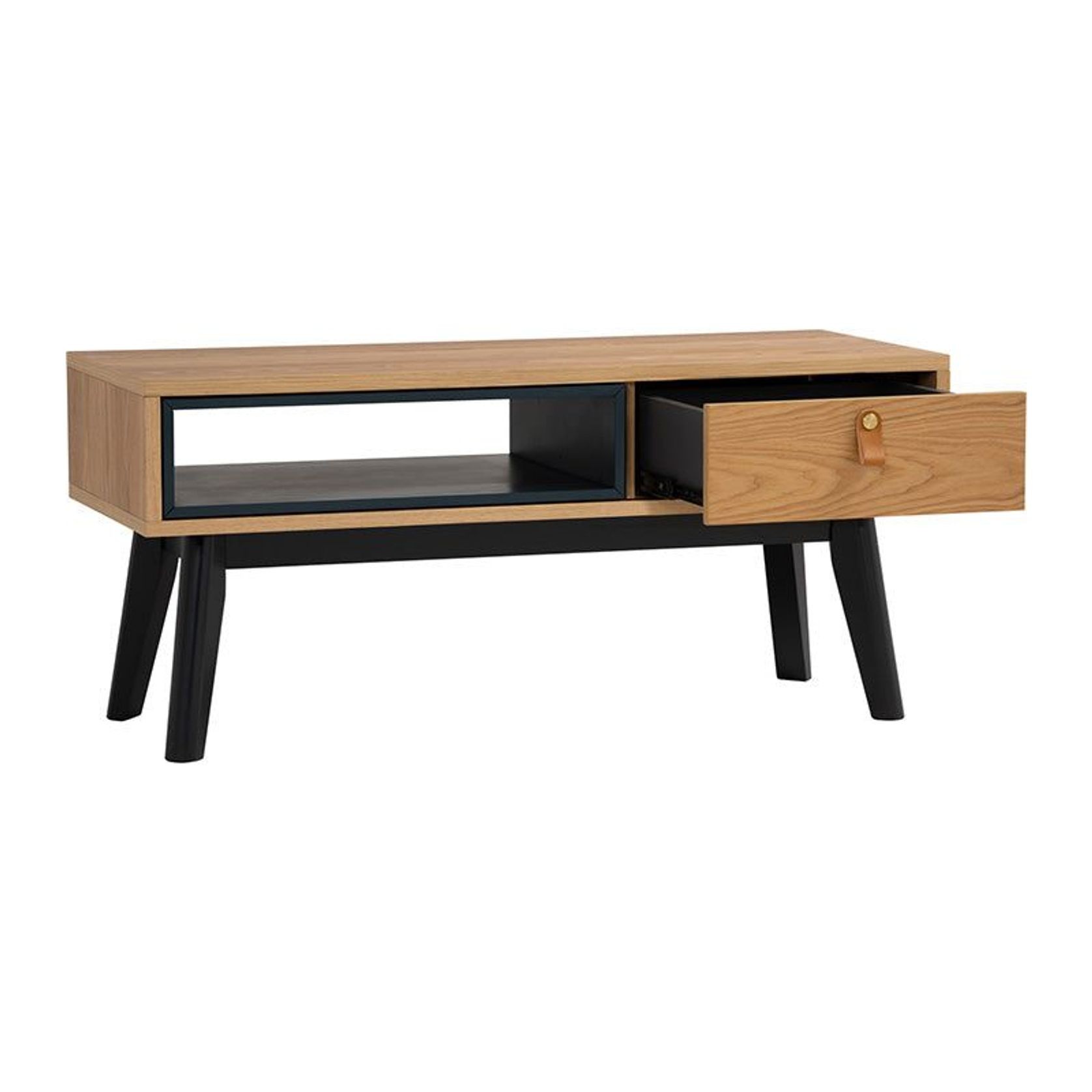 CASTOR Coffee Table 100cm - Natural, Navy Blue & Black gallery detail image