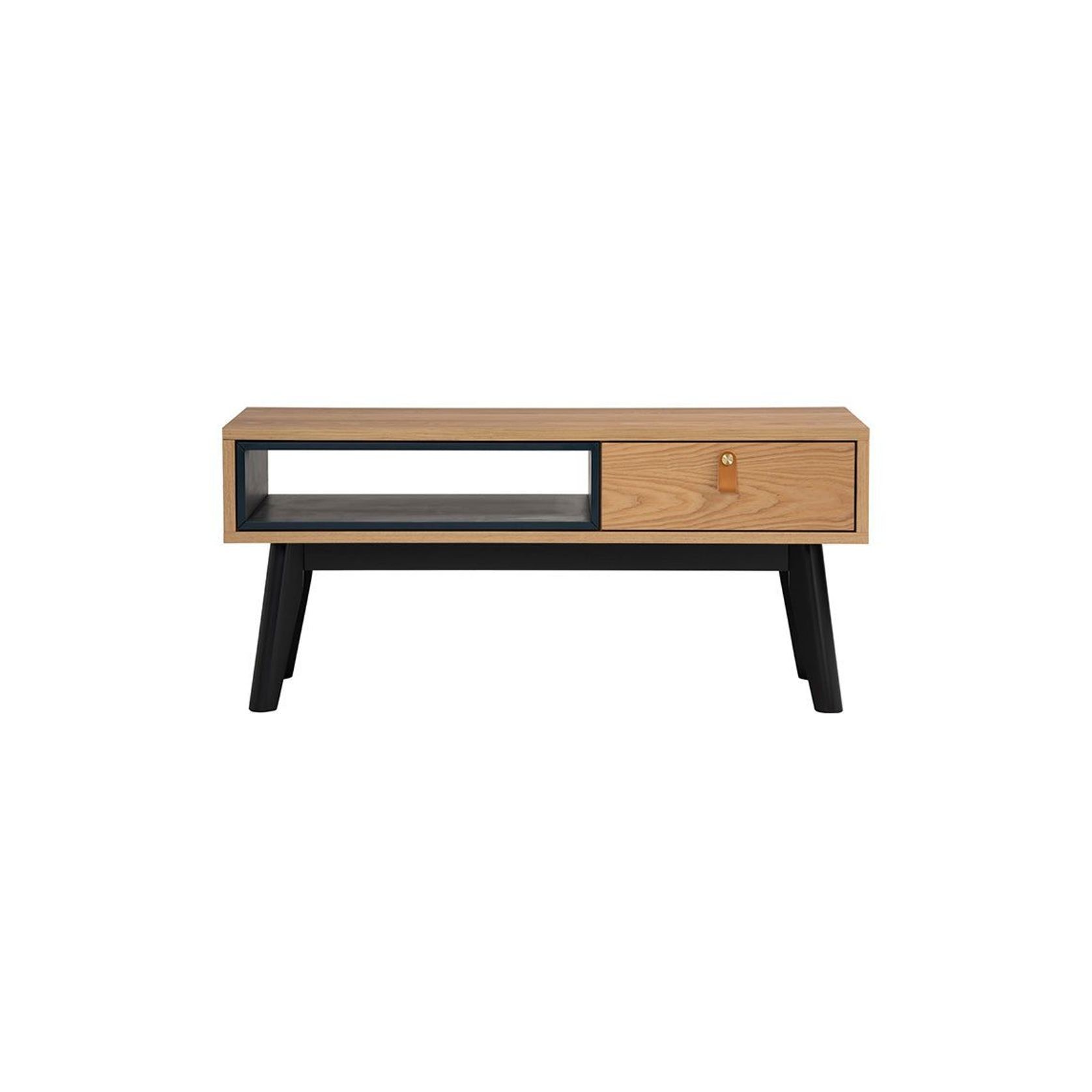 CASTOR Coffee Table 100cm - Natural, Navy Blue & Black gallery detail image