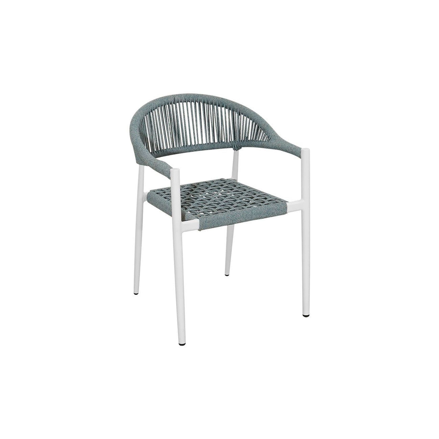Magpie Aluminium And Rope Dining Chair gallery detail image