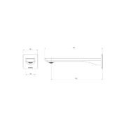 Phoenix Gloss MKII Wall Basin / Bath Outlet 200mm - Brushed Carbon gallery detail image