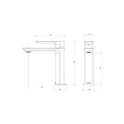 Phoenix Gloss MKII Basin Mixer - Brushed Carbon gallery detail image