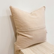 100% French Flax Linen Feather filled Cushion- Latte gallery detail image
