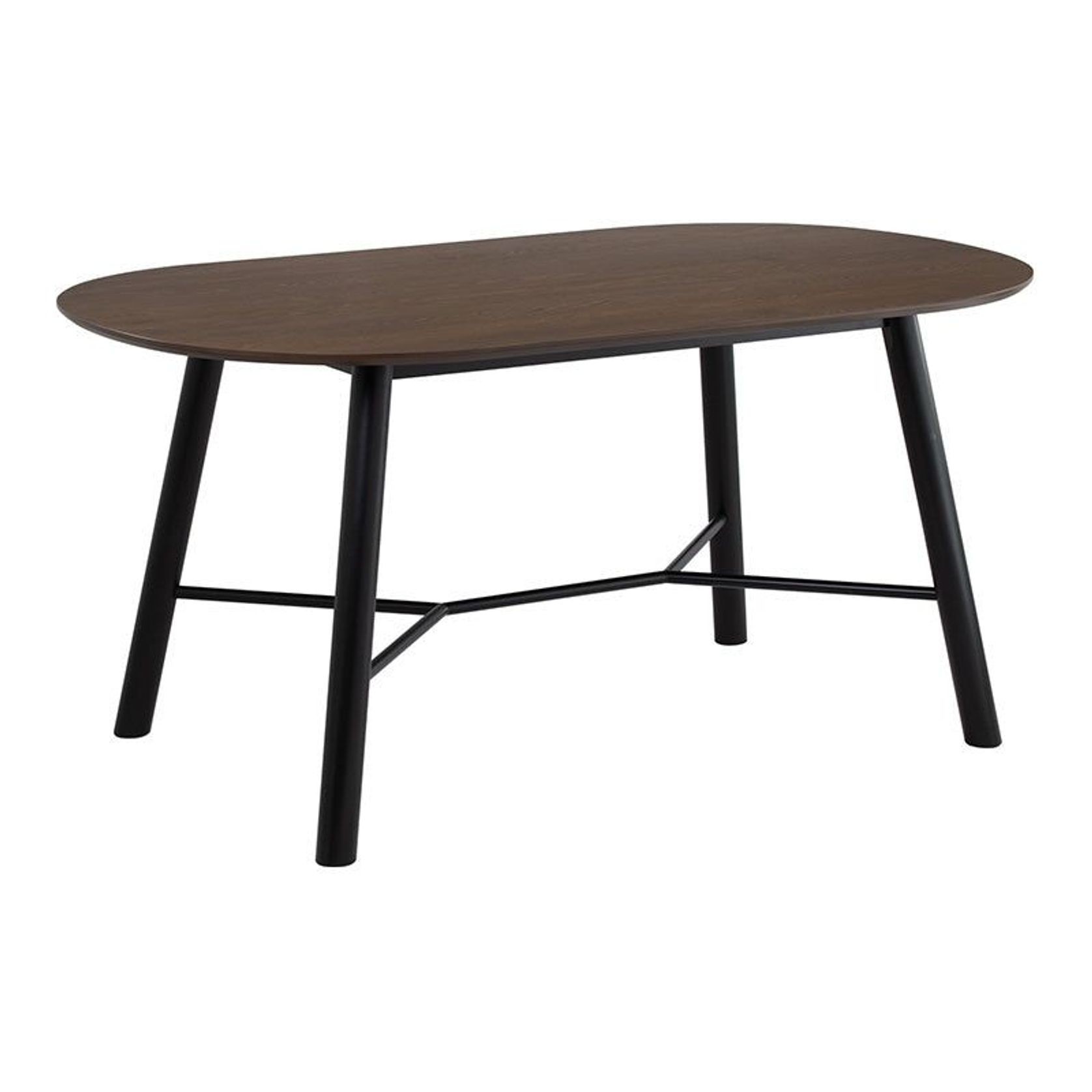 HAROLD Dining Table 160cm - Walnut & Black gallery detail image