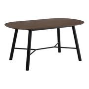 HAROLD Dining Table 160cm - Walnut & Black gallery detail image