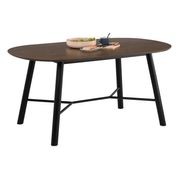 HAROLD Dining Table 160cm - Walnut & Black gallery detail image