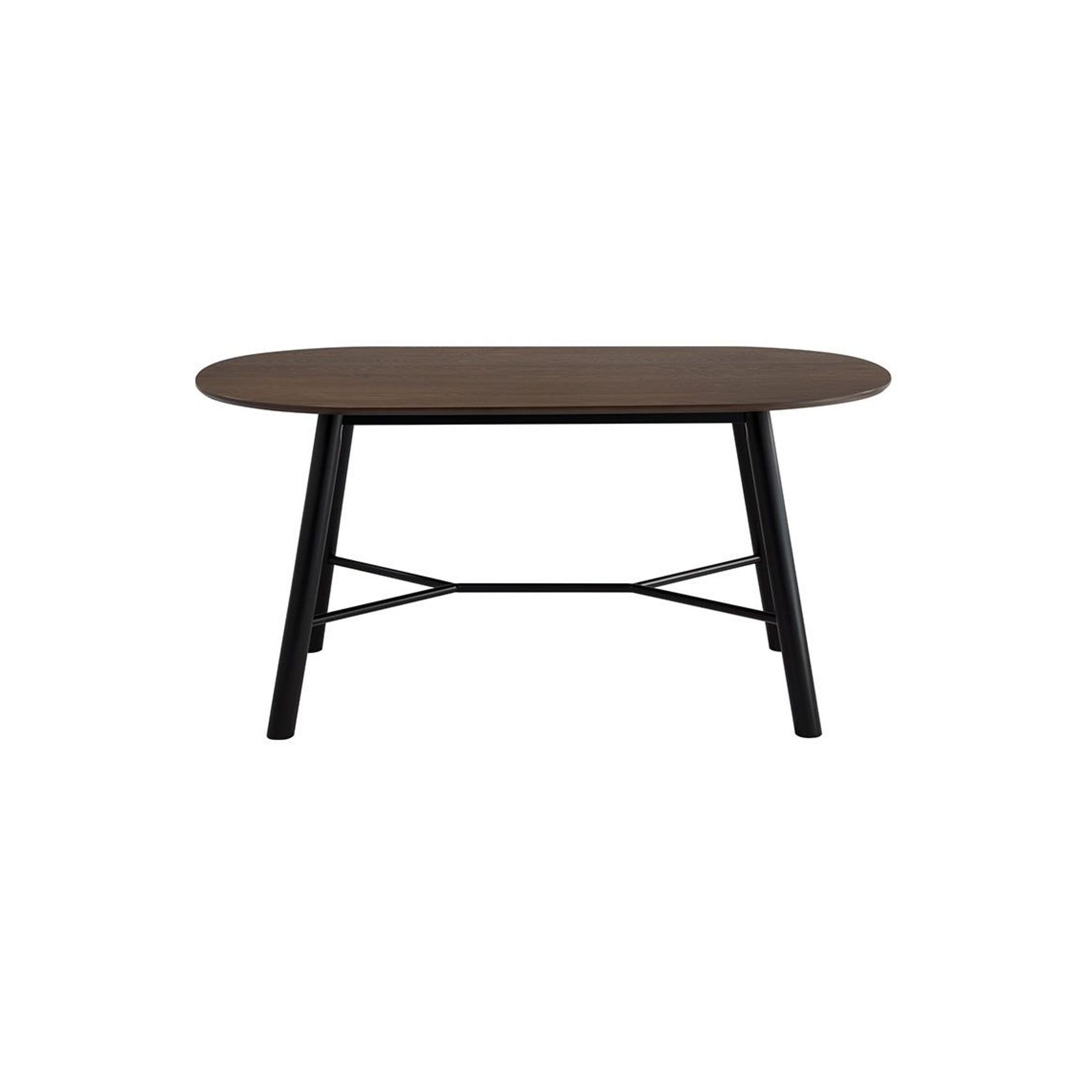 HAROLD Dining Table 160cm - Walnut & Black gallery detail image