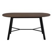 HAROLD Dining Table 160cm - Walnut & Black gallery detail image