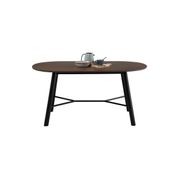 HAROLD Dining Table 160cm - Walnut & Black gallery detail image