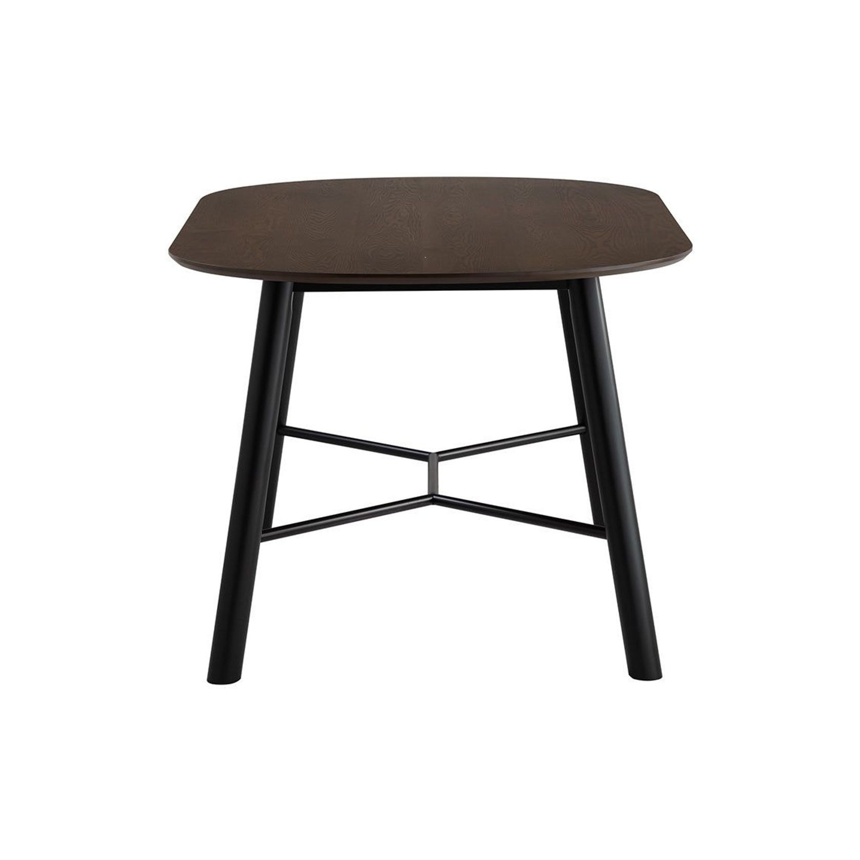 HAROLD Dining Table 160cm - Walnut & Black gallery detail image