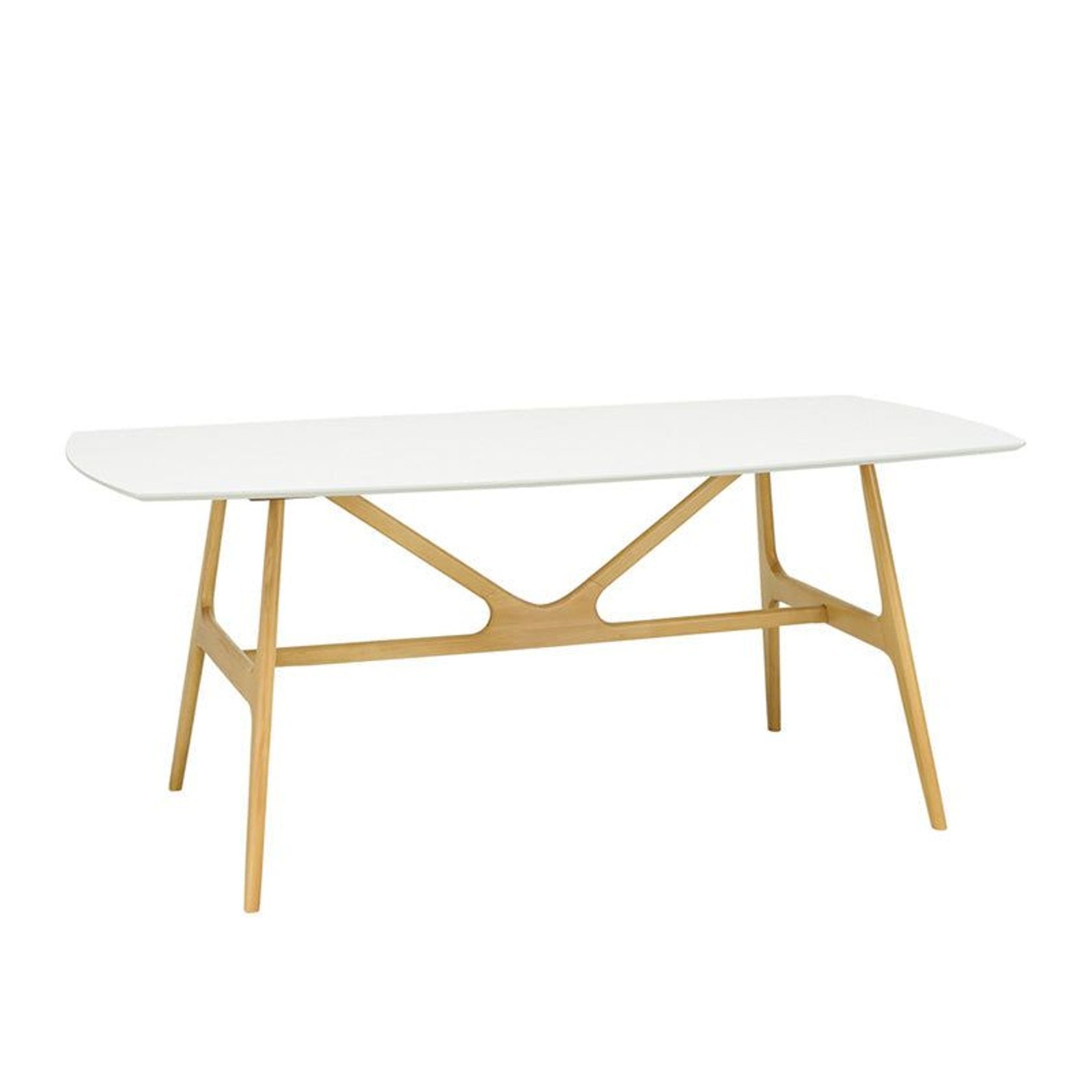 FILA Dining Table 1.8M - Natural & White gallery detail image