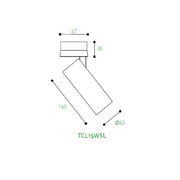 LED Surface Mounted Swivel Head Omni-Directional (Long) Downlight gallery detail image