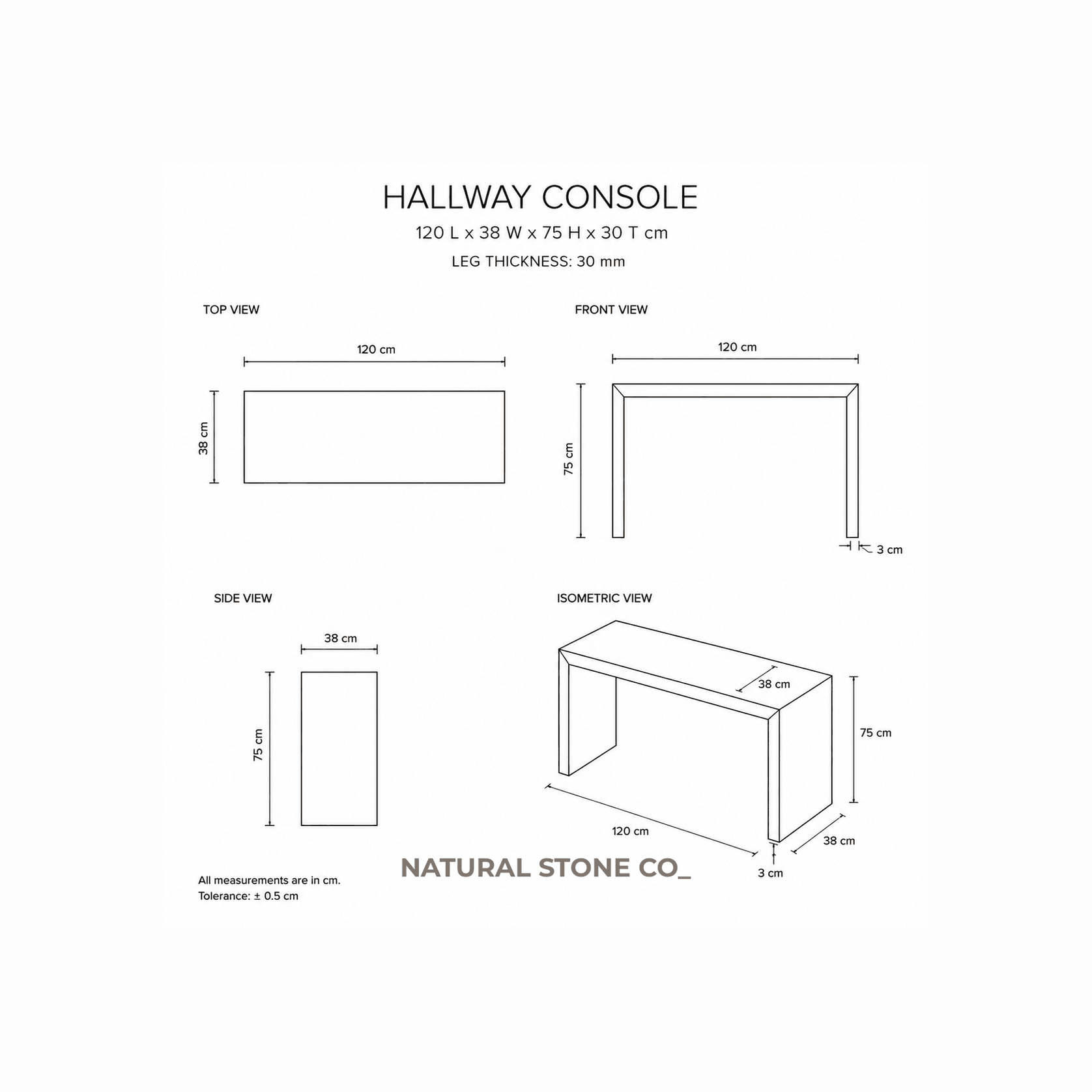 Waterfall Hallway Console - Rosso Levanto Marble gallery detail image