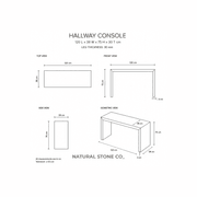 Waterfall Hallway Console - Viola Calacatta Marble gallery detail image