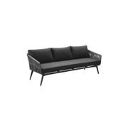 Kereru Aluminium and Rope Outdoor 3 Seater Sofa gallery detail image