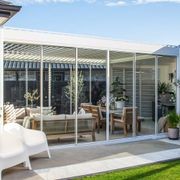 Caribbean Wall Mounted Pergola Frame Glass Sliding Door gallery detail image