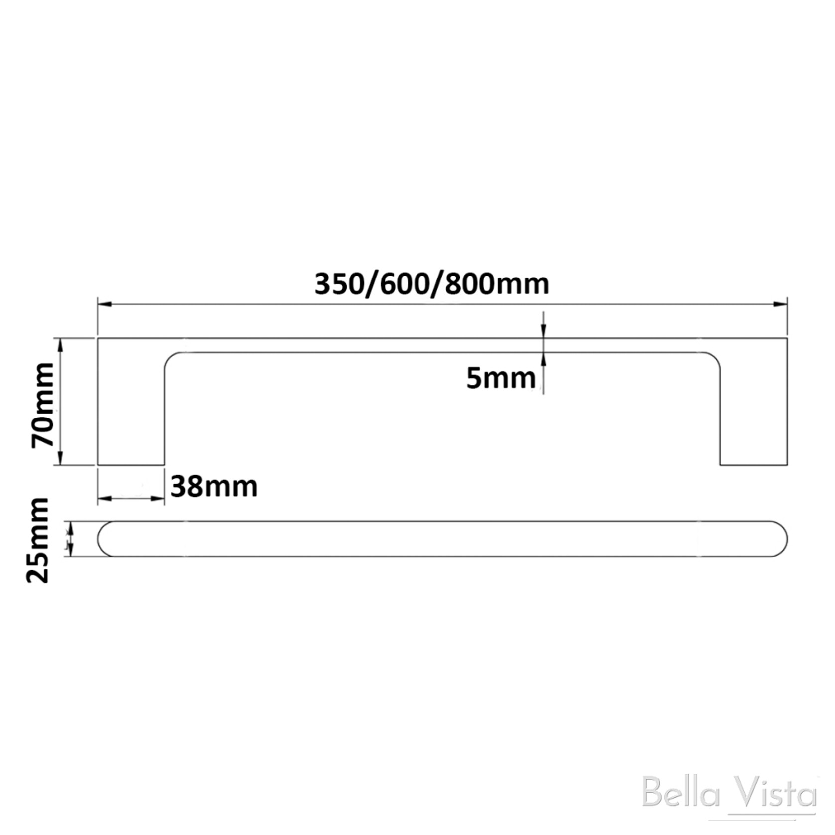 Supra Single Towel Rail gallery detail image