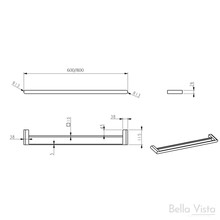 Supra Double Towel Rail gallery detail image