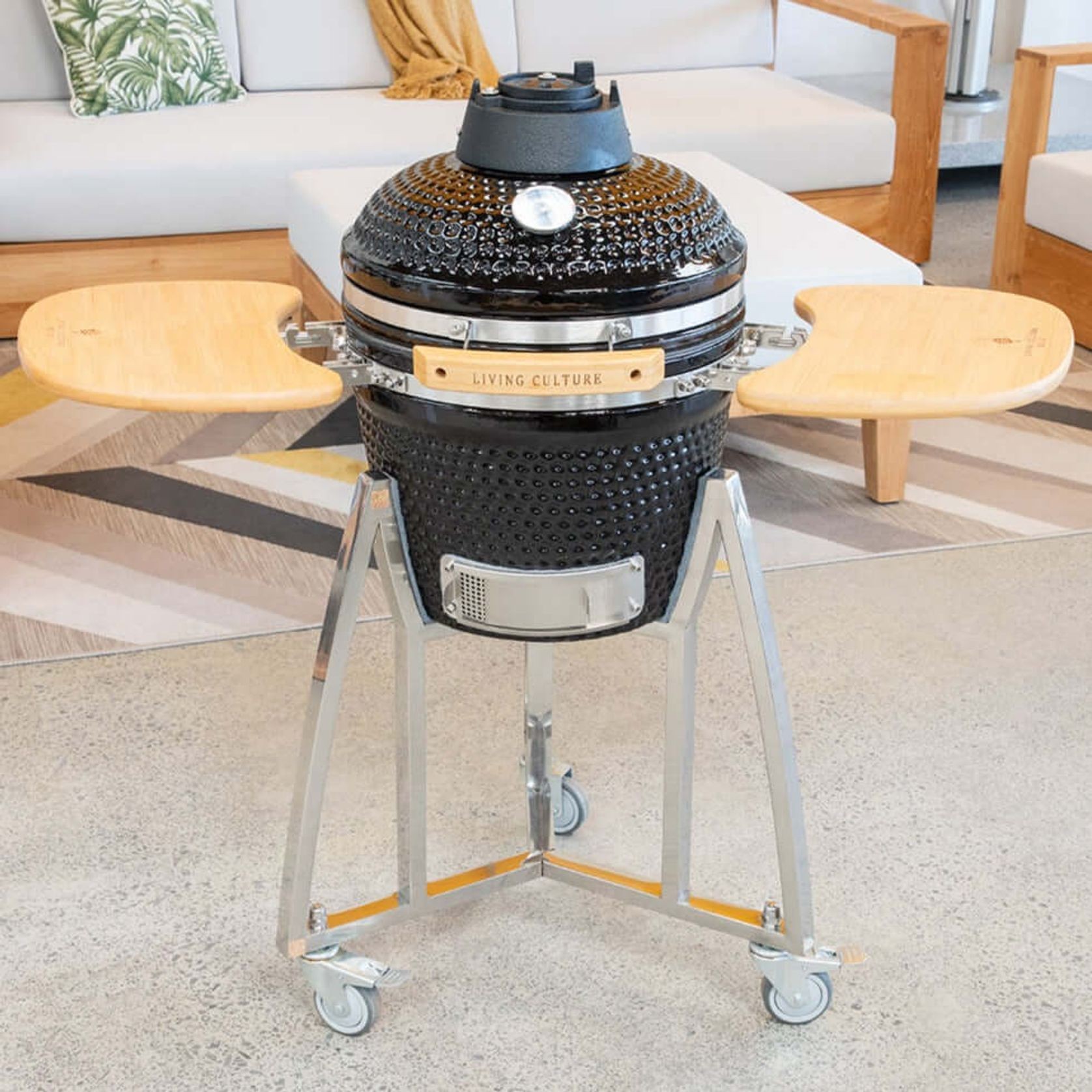 16-Inch Kamado Ceramic Charcoal Grill With Bonus Accessory Pack gallery detail image