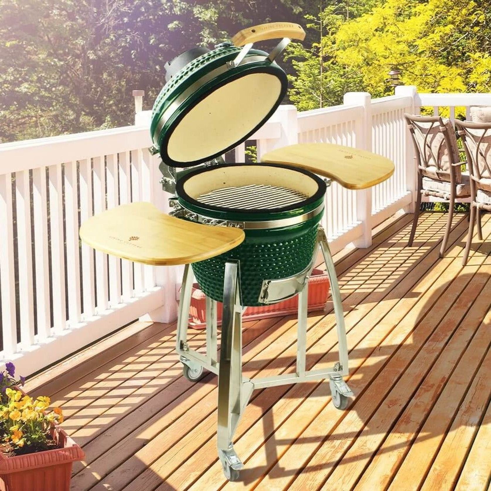16-Inch Kamado Ceramic Charcoal Grill With Bonus Accessory Pack gallery detail image
