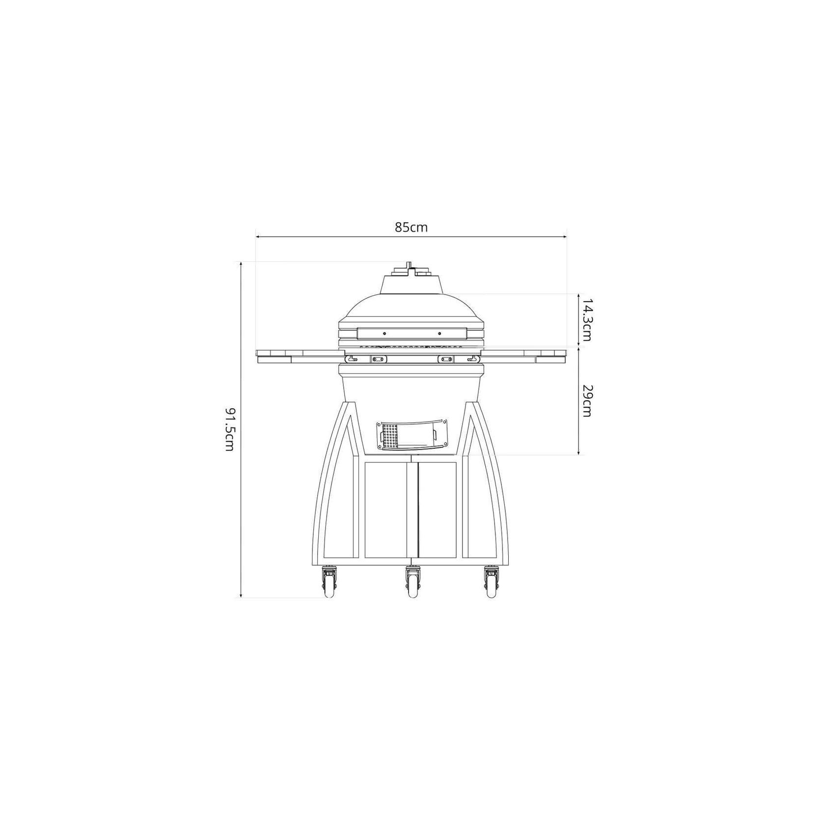 16-Inch Kamado Ceramic Charcoal Grill With Bonus Accessory Pack gallery detail image
