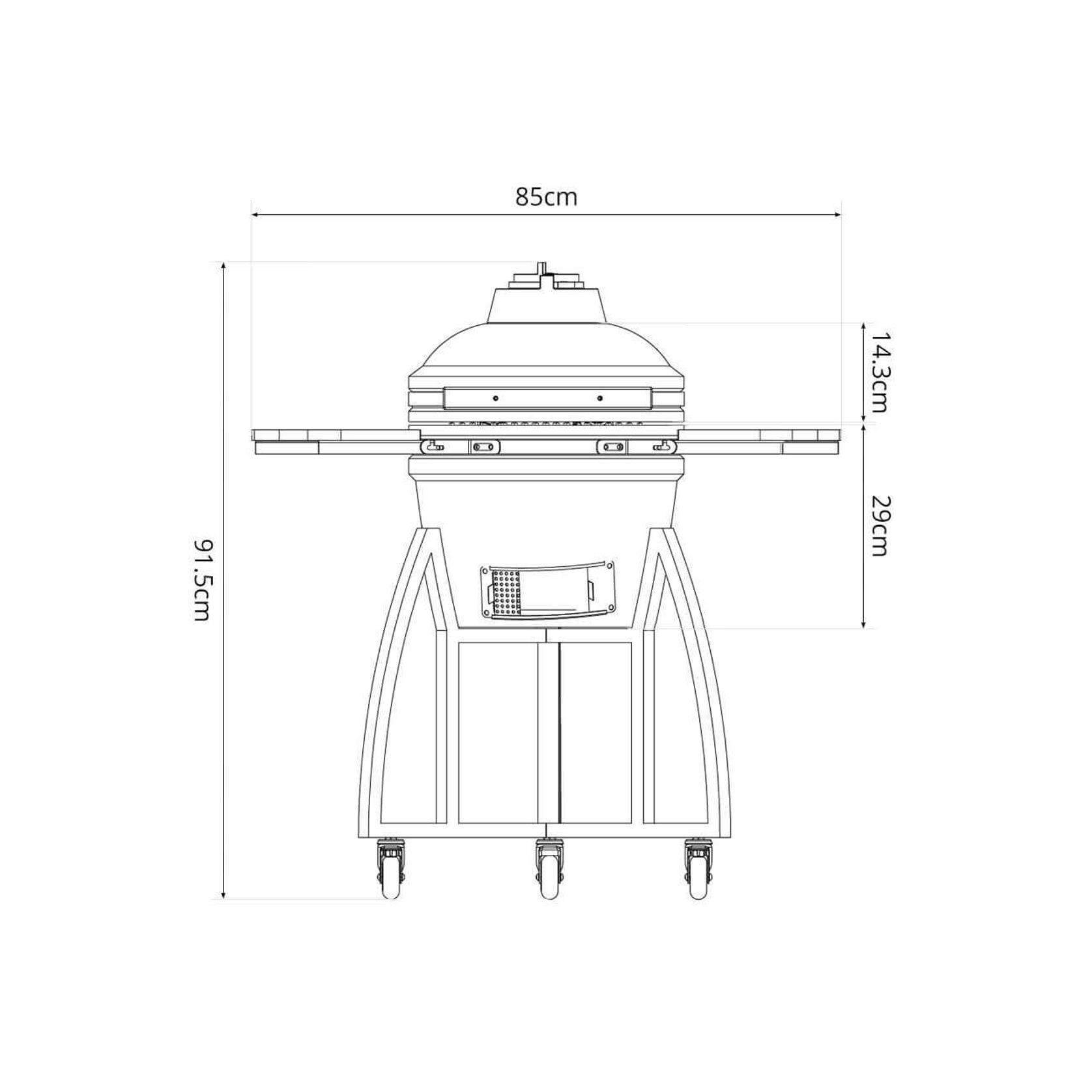 16-Inch Kamado Ceramic Charcoal Grill gallery detail image
