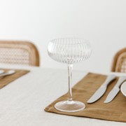 Ribbed Champagne Coupe- Set 4 Clear gallery detail image
