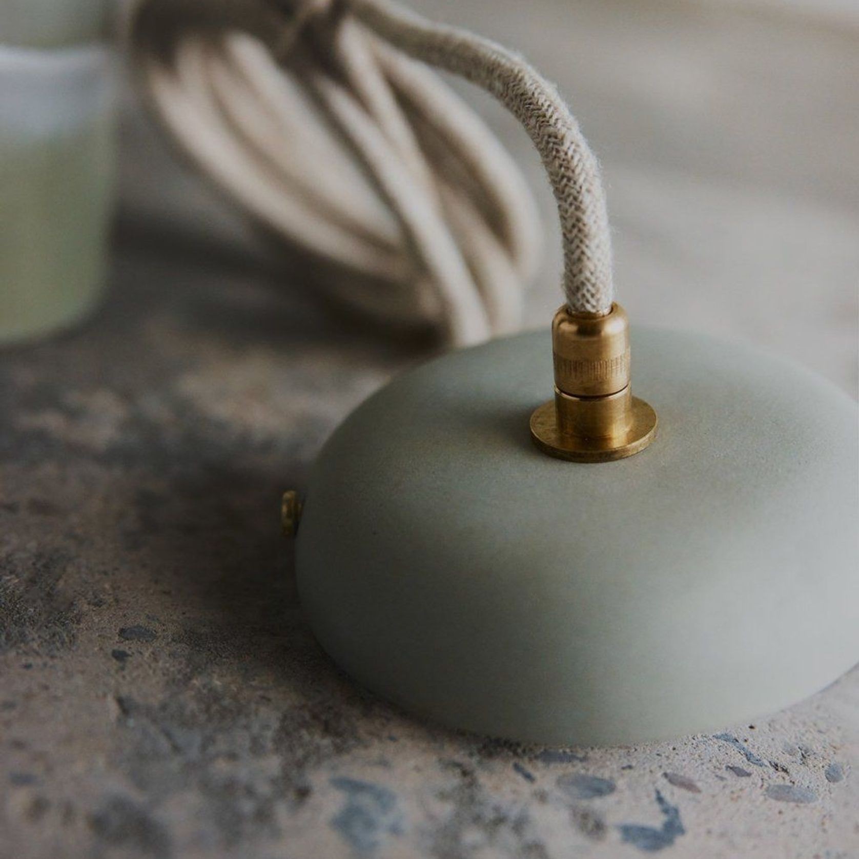 Double Ceiling Rose — Ceramic Twin-Point Pendant Mount gallery detail image