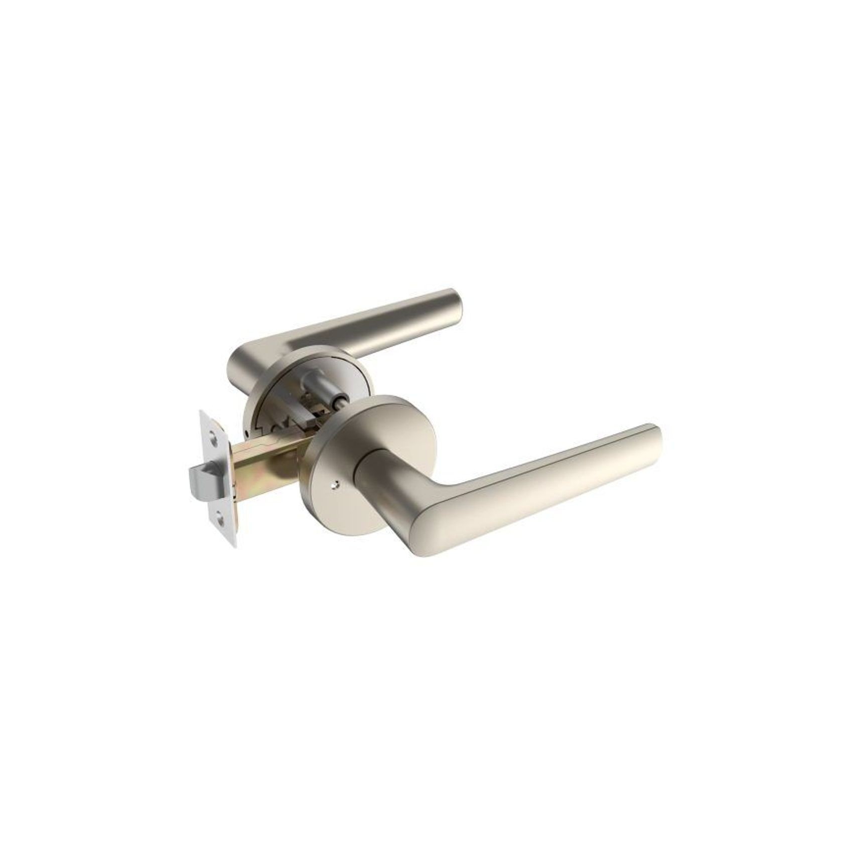 Tui Lever Handle In Matt Brushed Nickel gallery detail image