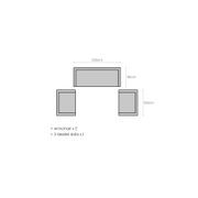 Ibis Outdoor Teak Three Seater Sofa gallery detail image