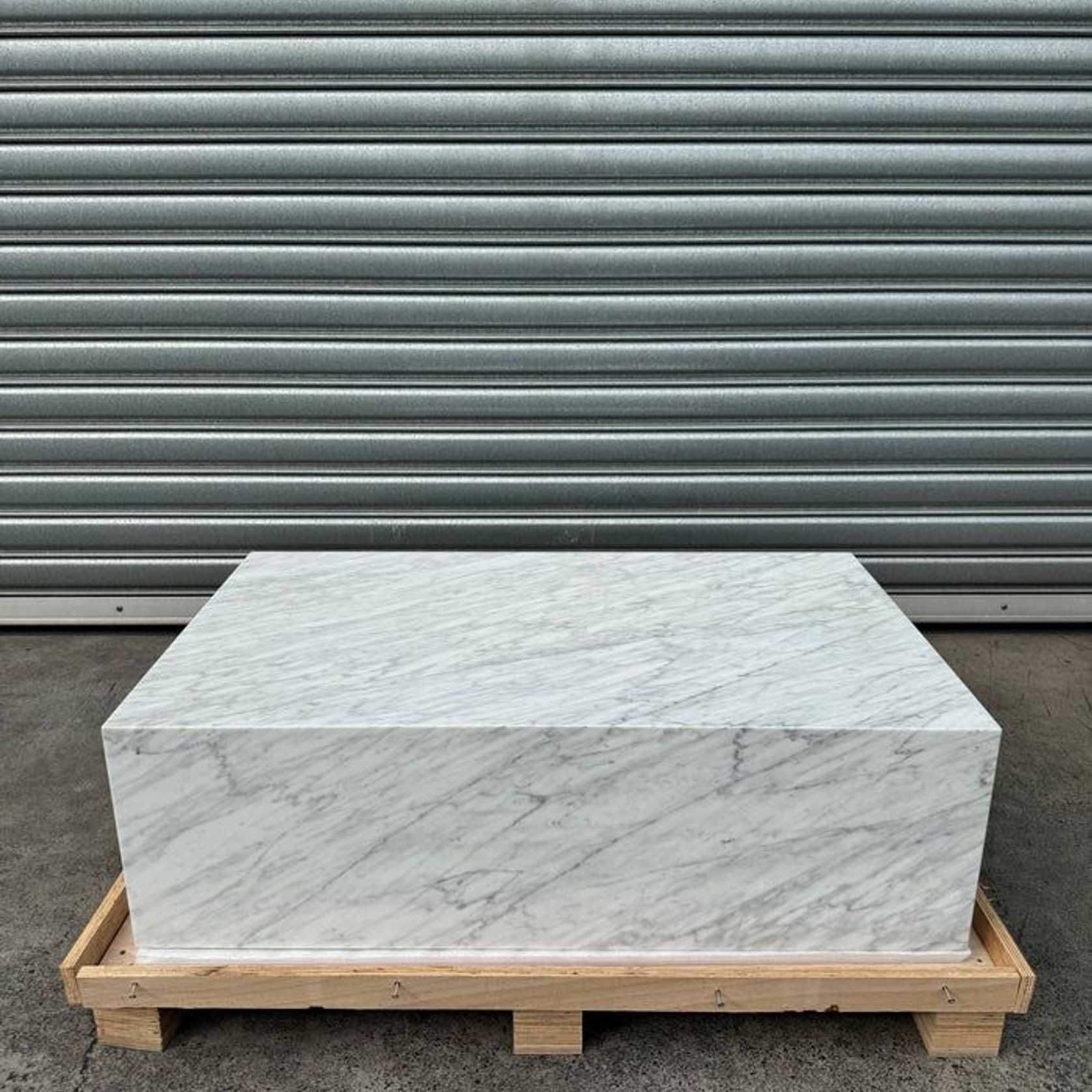 Block Coffee Table - Carrara Marble - Large | Natural Stone Co. gallery detail image