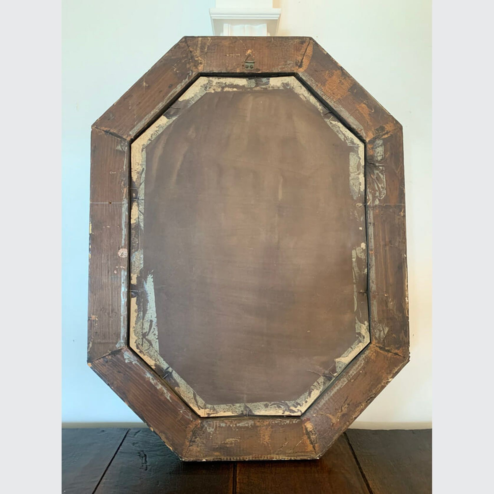 Hollywood Regency Octagonal Faux Bamboo Mirror gallery detail image