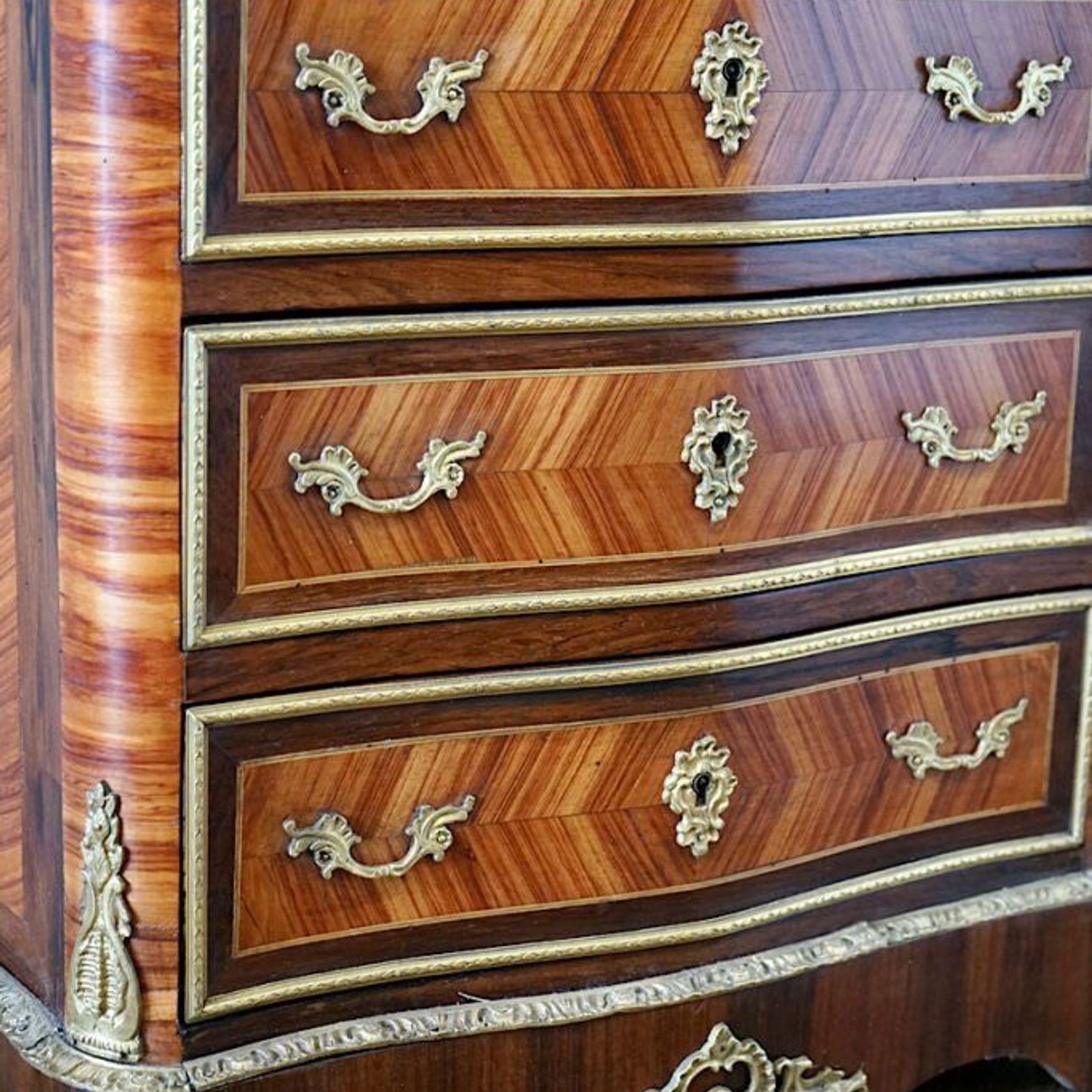 French Regence Marquetry Secretaire gallery detail image