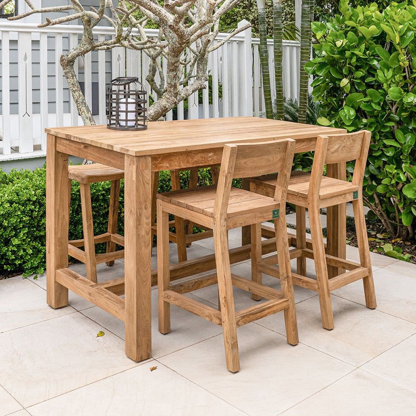 Teak Rectangular Counter Height Table gallery detail image