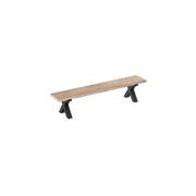 Fortico Teak X-leg Bench Seat 220cm gallery detail image