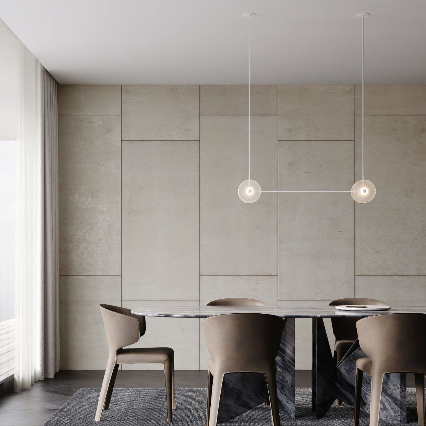 Coral Quad Linear Pendant gallery detail image