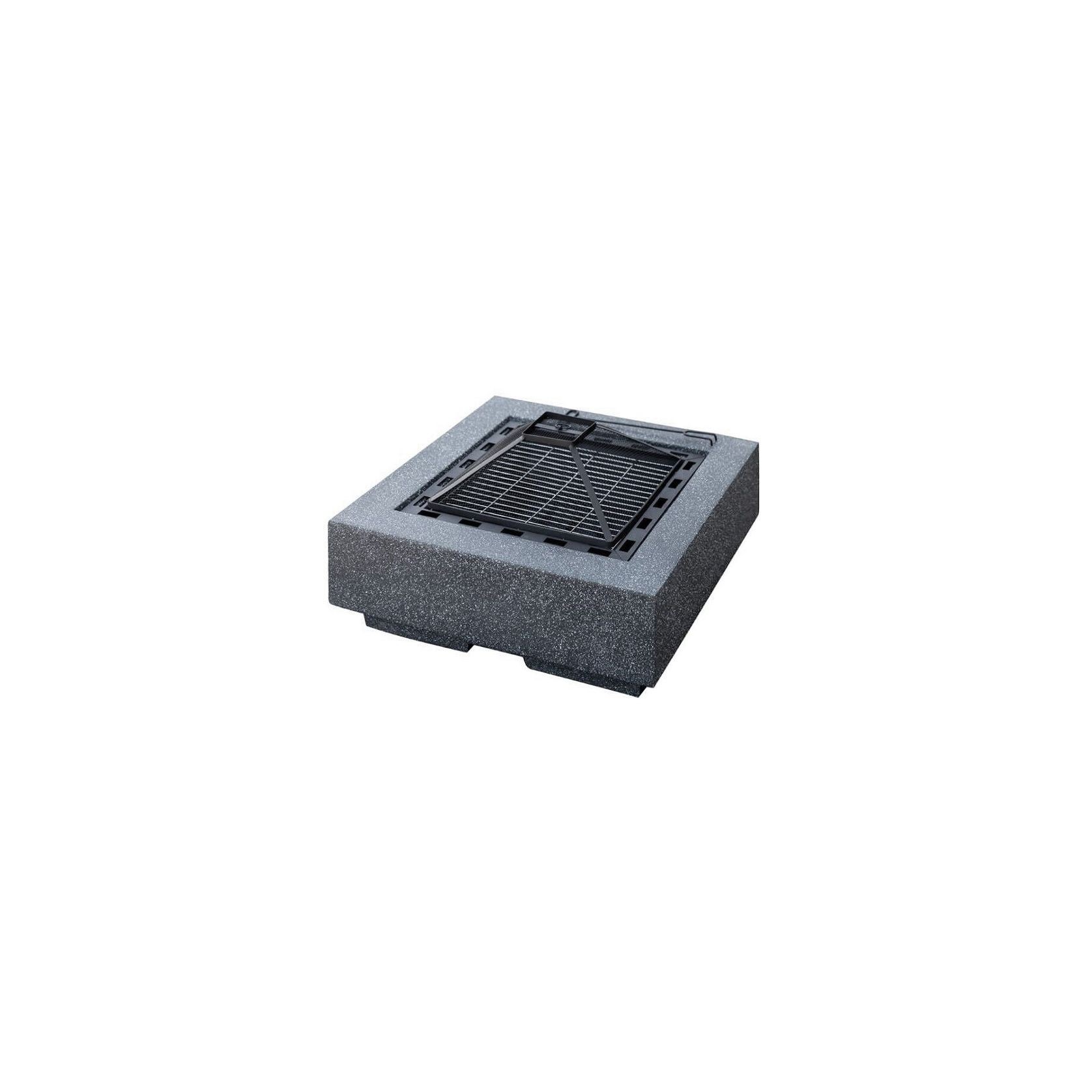 Mgo Square Fire Pit with BBQ Grill Rack, Spark Guard gallery detail image